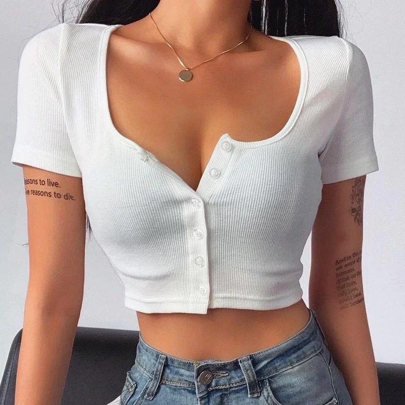 FashionSierra - Corset Skinny Knitted Tee