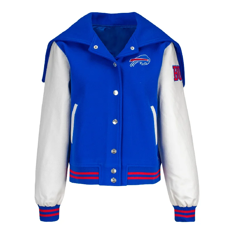 Wild Collective Ladies Buffalo Bills Snap Varsity Jacket