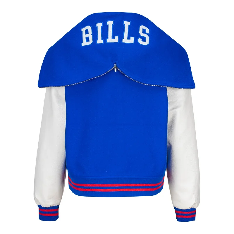 Wild Collective Ladies Buffalo Bills Snap Varsity Jacket