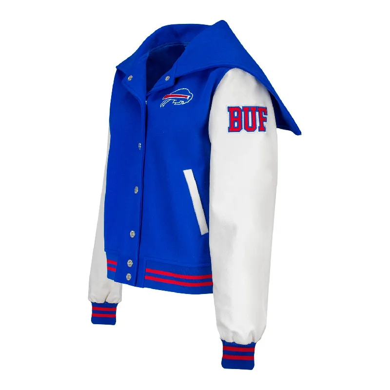 Wild Collective Ladies Buffalo Bills Snap Varsity Jacket