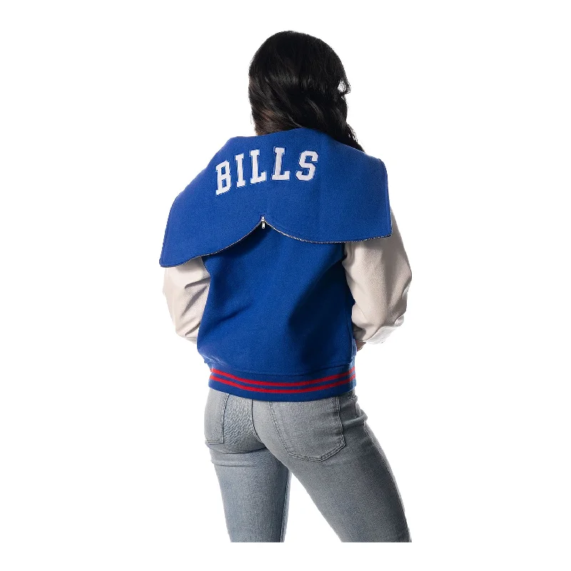 Wild Collective Ladies Buffalo Bills Snap Varsity Jacket