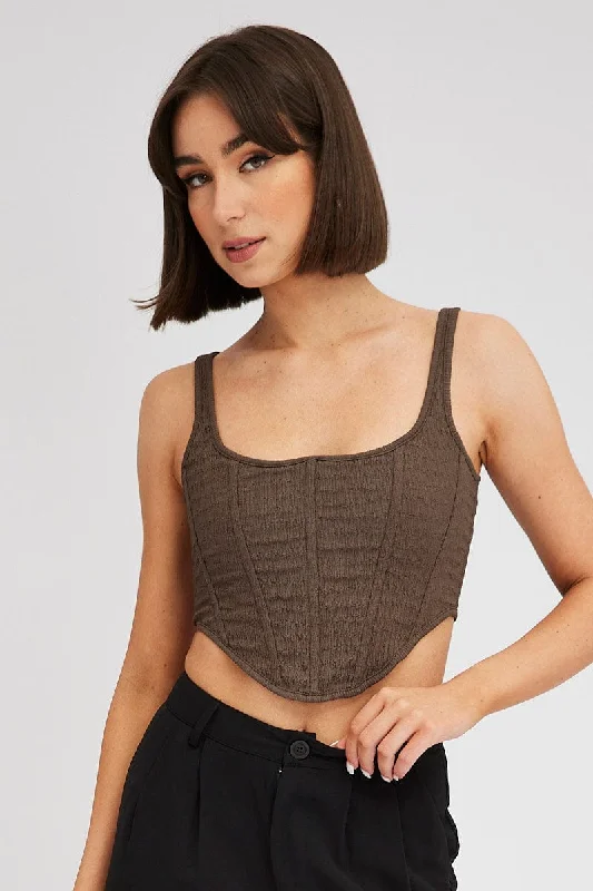 Brown Corset Top Texture