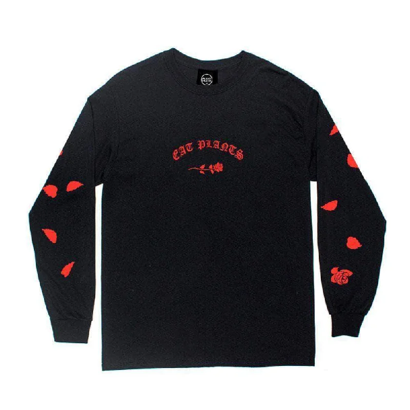 Eat Plants Scattered Roses - Long Sleeve - Black