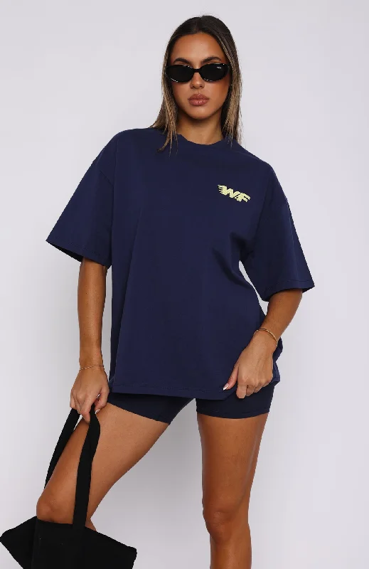 Forgot You Existed Oversized Tee Navy