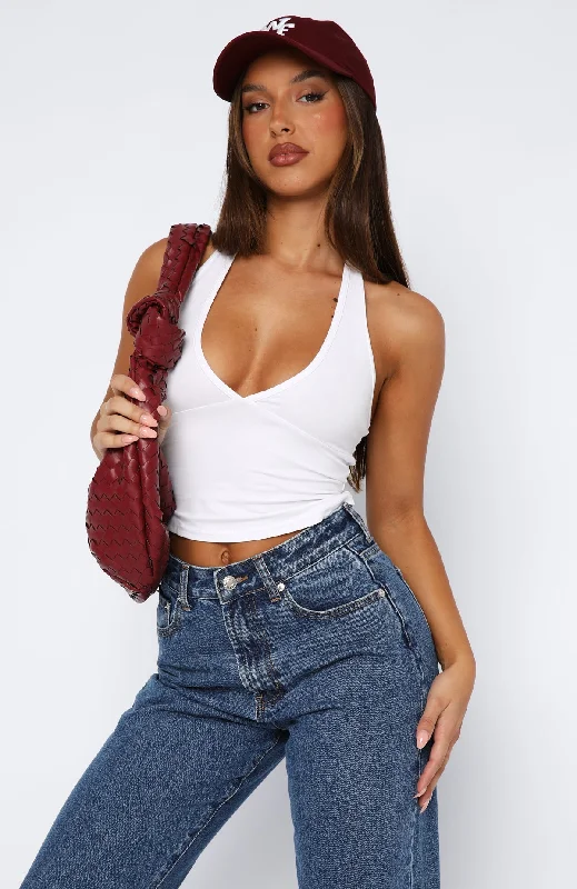 Have To Getaway Halter Top White