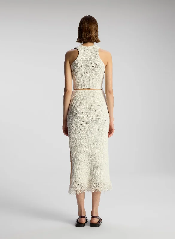 Lucia Bouclé Knit Midi Skirt