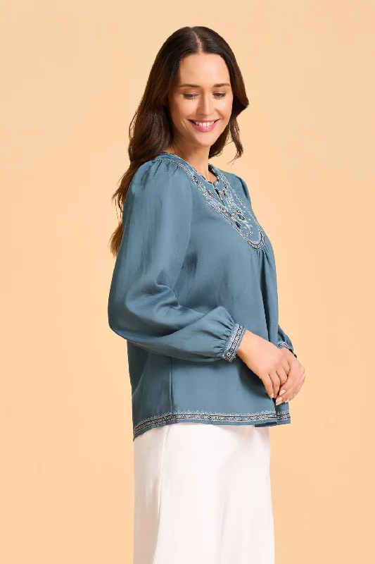 Embroidered Swing Blouse