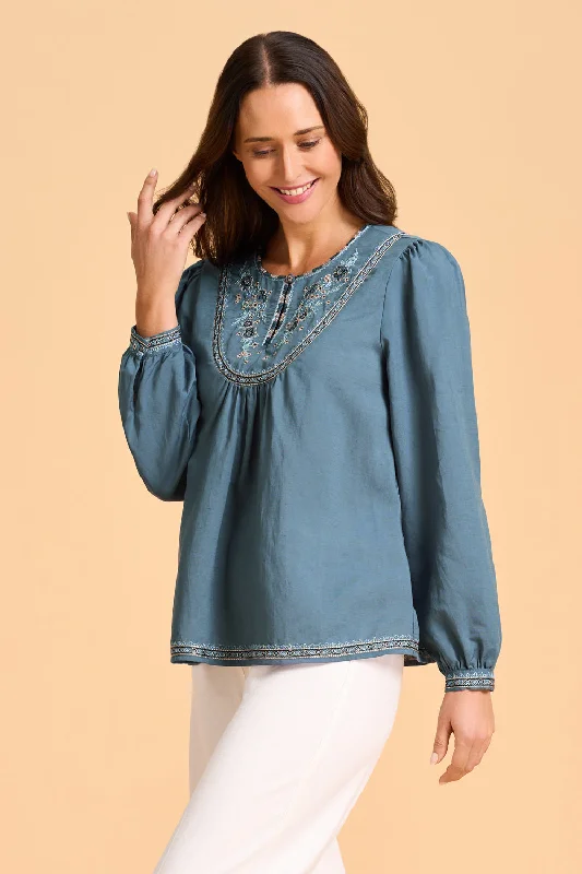 Embroidered Swing Blouse