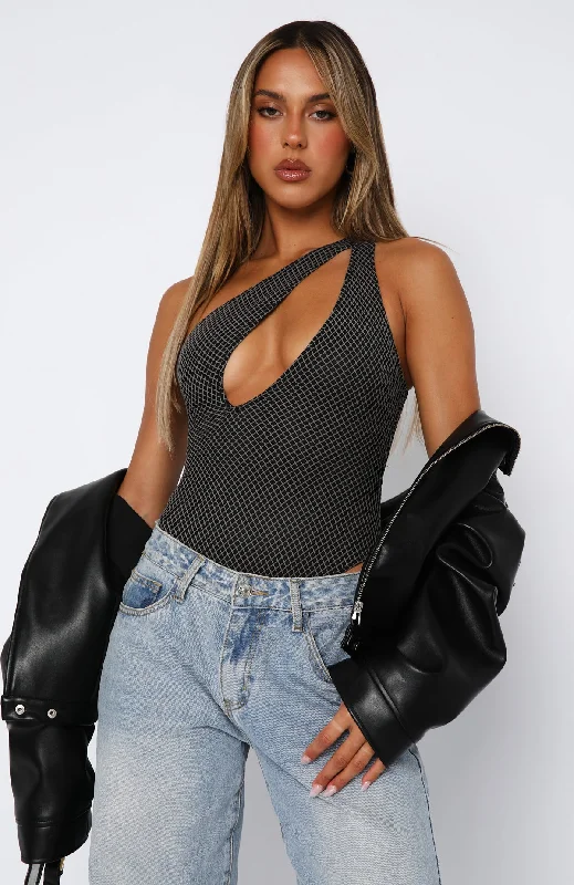 Moment To Shine Bodysuit Charcoal