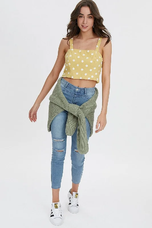 Polka Dot Piper Polka Dot Crop Top