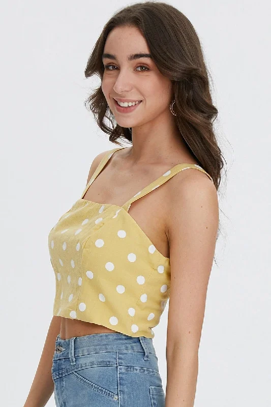 Polka Dot Piper Polka Dot Crop Top