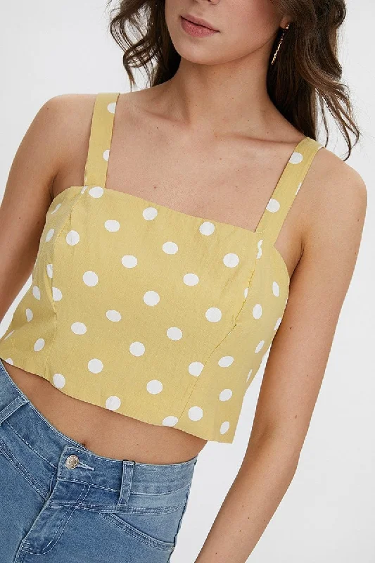 Polka Dot Piper Polka Dot Crop Top