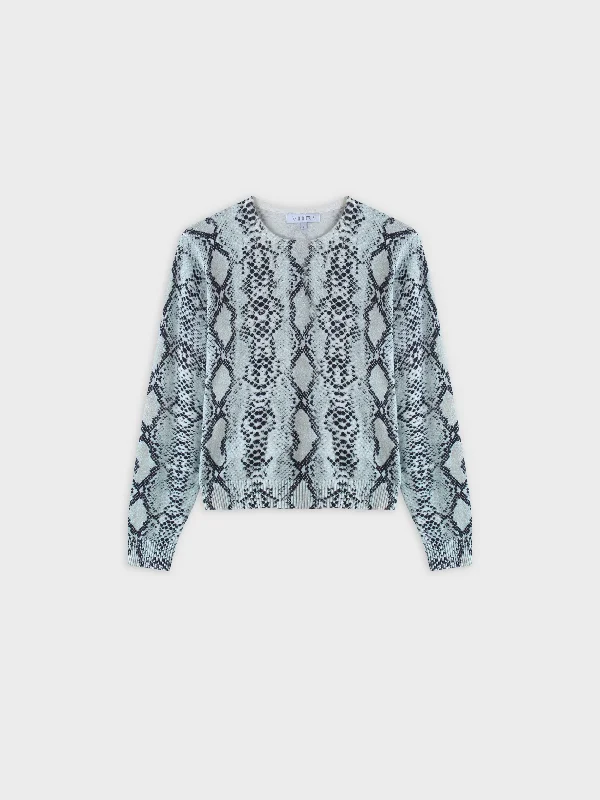 Printed Sweater-Mint Reptile