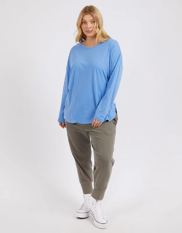 Society Long Sleeve Tee - Cerulean Blue