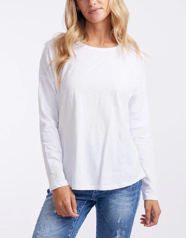 Stella Relaxed Long Sleeve Tee - White