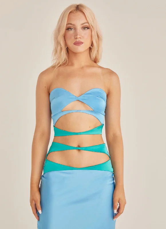 Sweet Days Crop Top - Azure