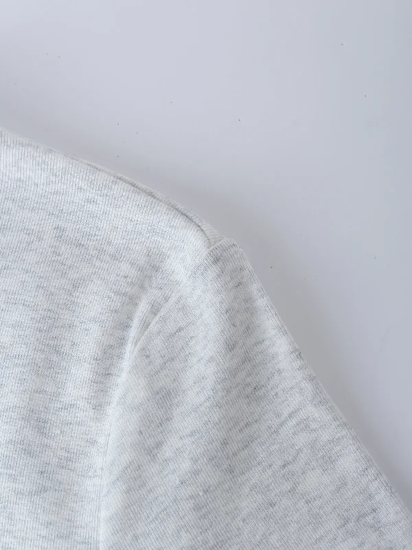 V Bottom T-Shirt-Heathered Grey