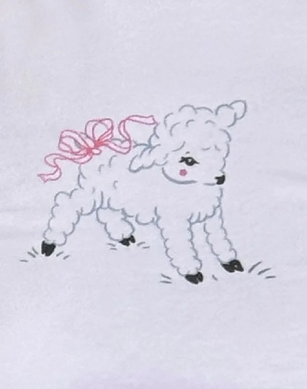 Zyzy Baby Tee in White with Sheep Print