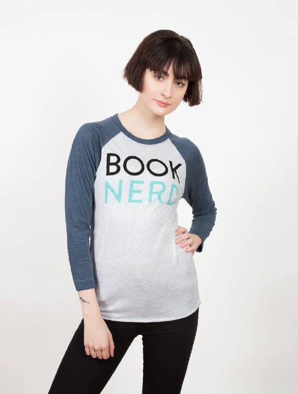 Book Nerd Unisex 3/4-Sleeve Raglan