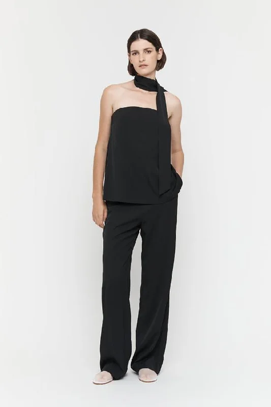 Laylah Viscose Twill Top Black