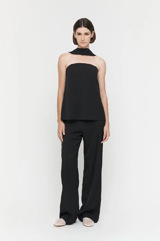 Laylah Viscose Twill Top Black