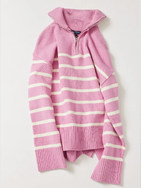 Gordon Smith Palma Stripe Zip Knit Orchid