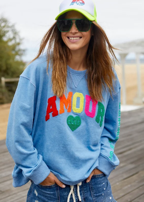 Hammill + Co Applique Amore Sweat Blue