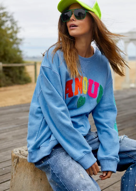 Hammill + Co Applique Amore Sweat Blue