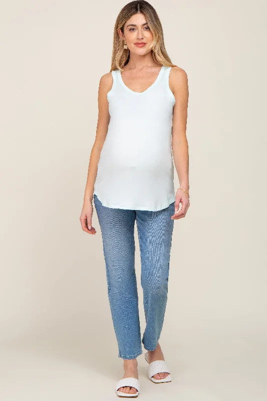 Light Blue Maternity Tank Top