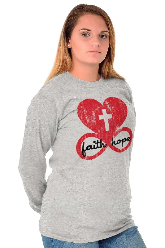 Love Faith Hope Long Sleeve T-Shirt