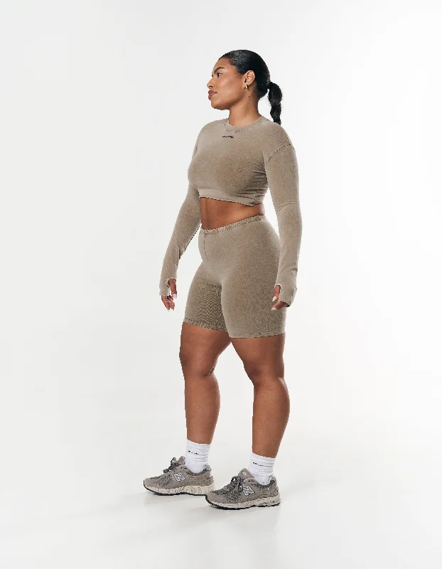 OOS Cropped Long Sleeve - Earth