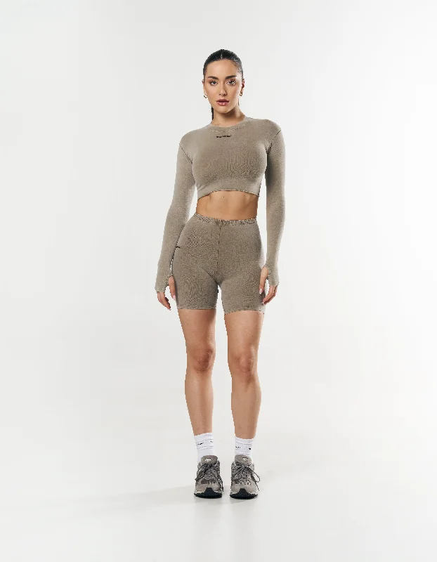 OOS Cropped Long Sleeve - Earth