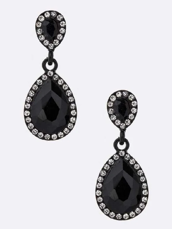 Petite Teardrop Crystal Earrings