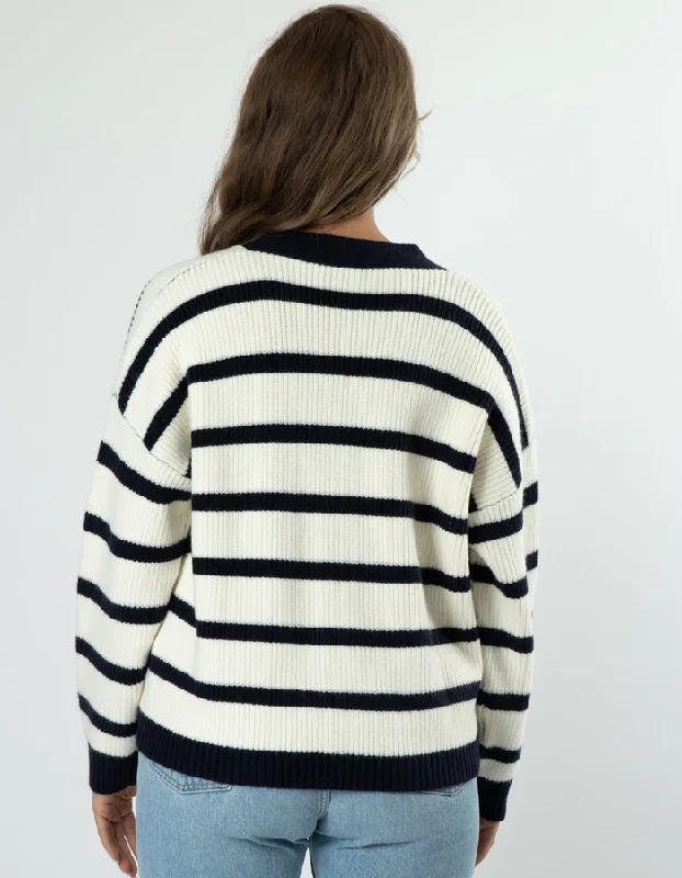 Stella + Gemma Greyson Cardigan White/Navy