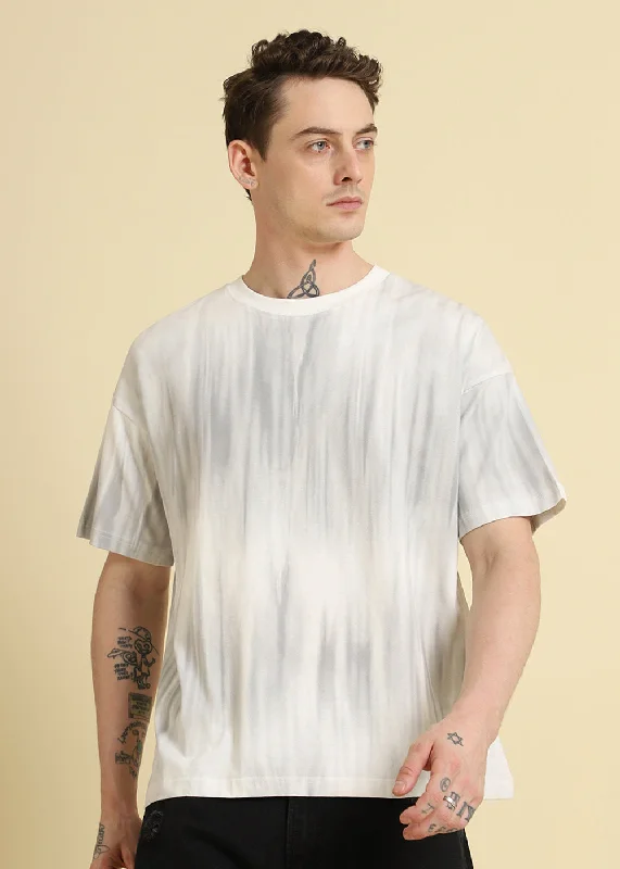 White Gradient Oversized T-shirt