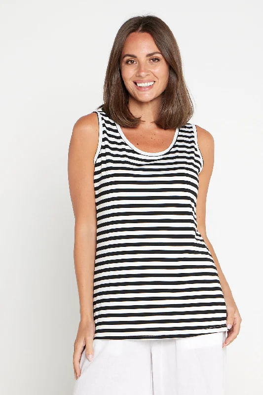 Basic Cotton Tank - Black Stripe