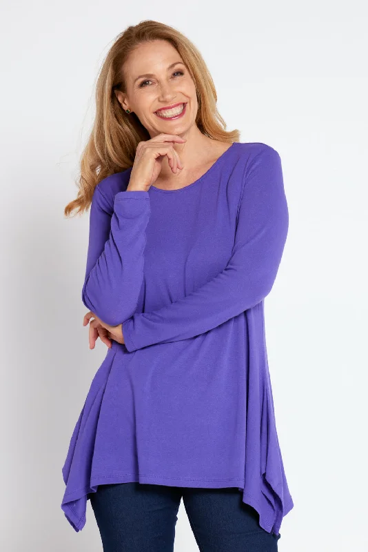 Andrea Long Sleeve Top - Purple