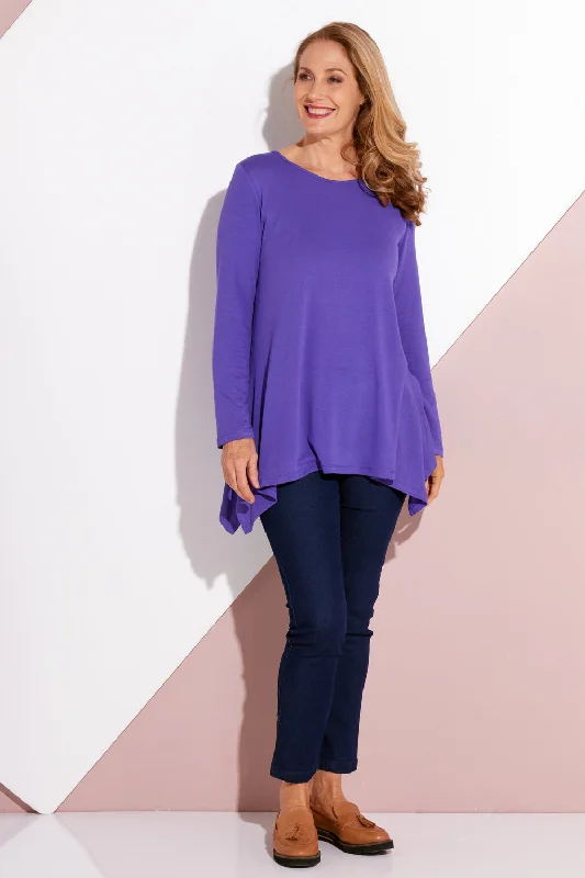 Andrea Long Sleeve Top - Purple