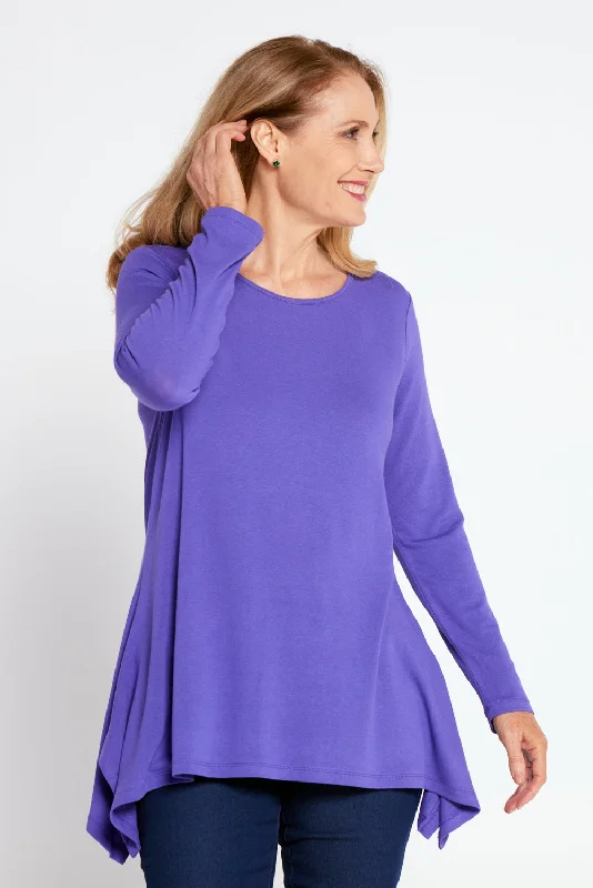 Andrea Long Sleeve Top - Purple