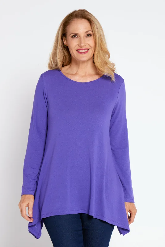 Andrea Long Sleeve Top - Purple