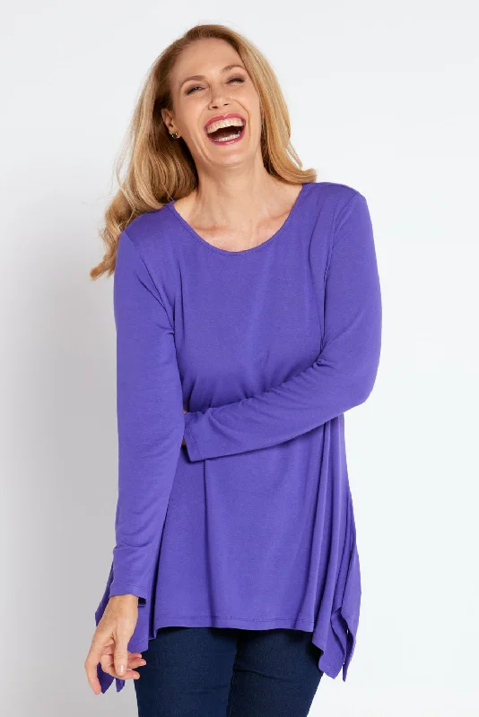 Andrea Long Sleeve Top - Purple