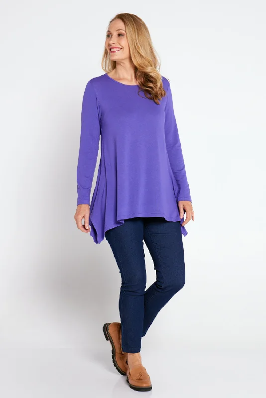 Andrea Long Sleeve Top - Purple