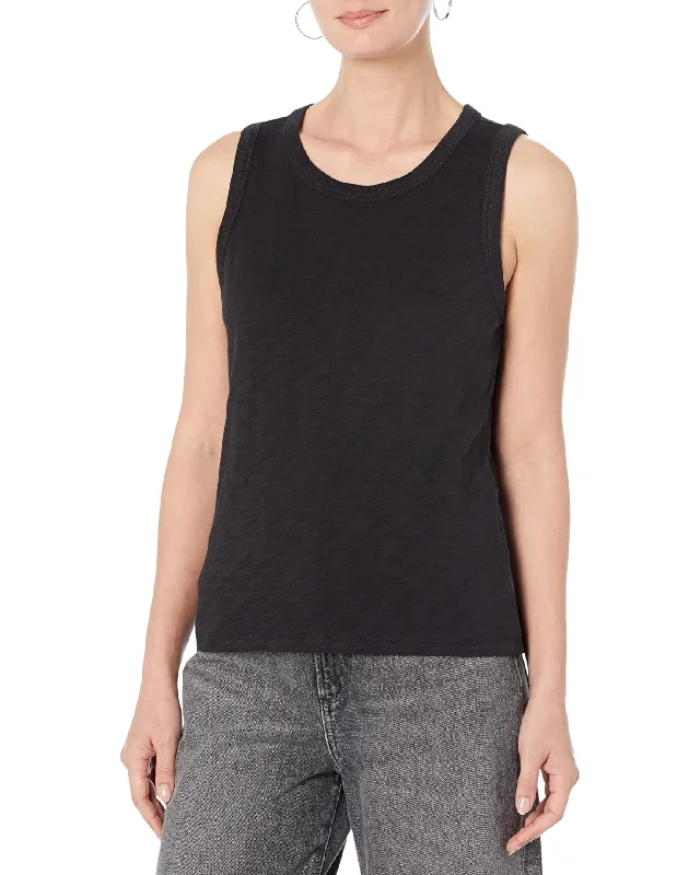 Back Seam Tank Black