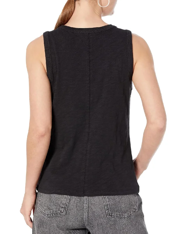 Back Seam Tank Black