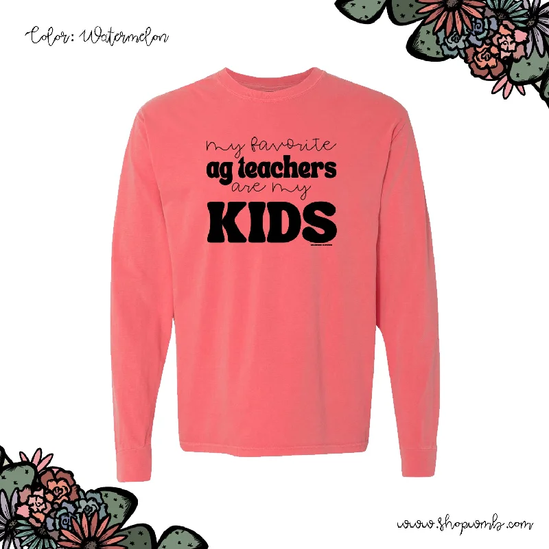 My Favorite Ag Teacher Are My Kids LONG SLEEVE T-Shirt (S-3XL) - Multiple Colors!