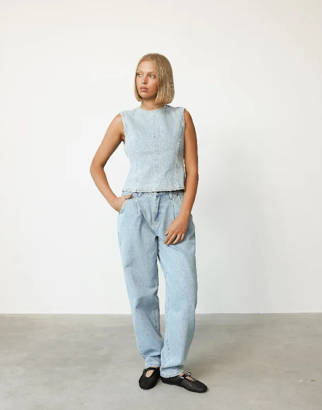 Countryside Top (Classic Denim) - By Lioness