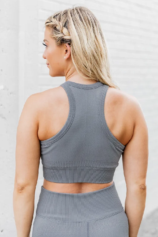 Don't Quit Grey Seamless Active Tank FINAL SALE