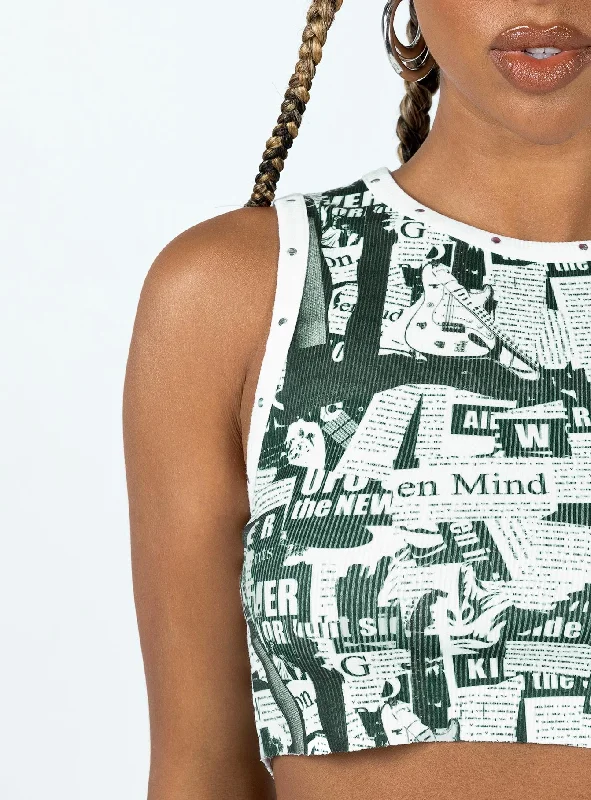 Garvie Newspaper Tank White