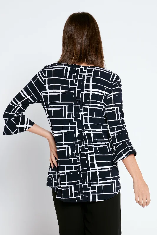 Hillbank Top - Black Geo