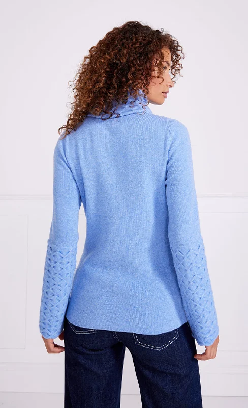 Honeycomb Knit Jumper - Cornflower